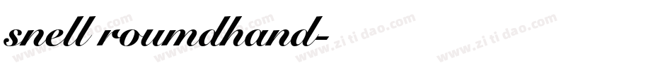 snell roumdhand字体转换